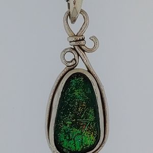 Sterling Silver Roman Glass Necklace